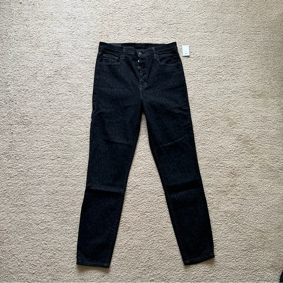 ‼️ NEW J Brand Lillie High-Rise Leopard-Print Skinny Jeans size 28 - Picture 5 of 9